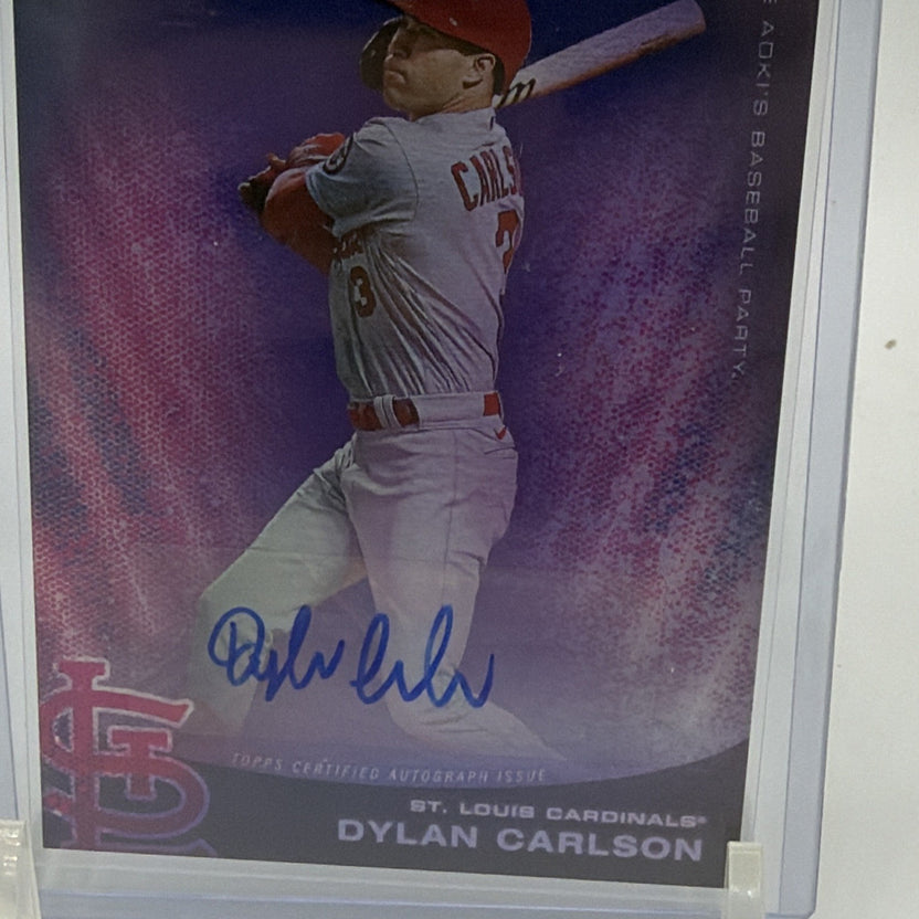 Topps 2022 X Steve Aoki Wave 1 Dylan Carlson Auto 95/99 #46A Cardinals