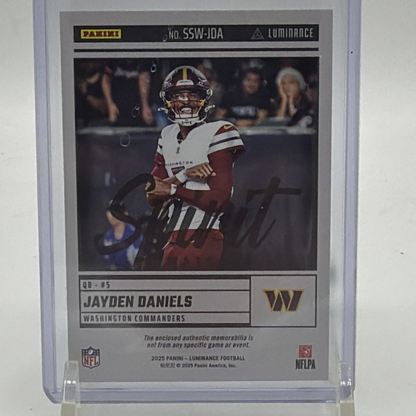 Panini 2025 Luminance Spirit Swatches Jayden Daniels #SSW-JDA Commanders MEM