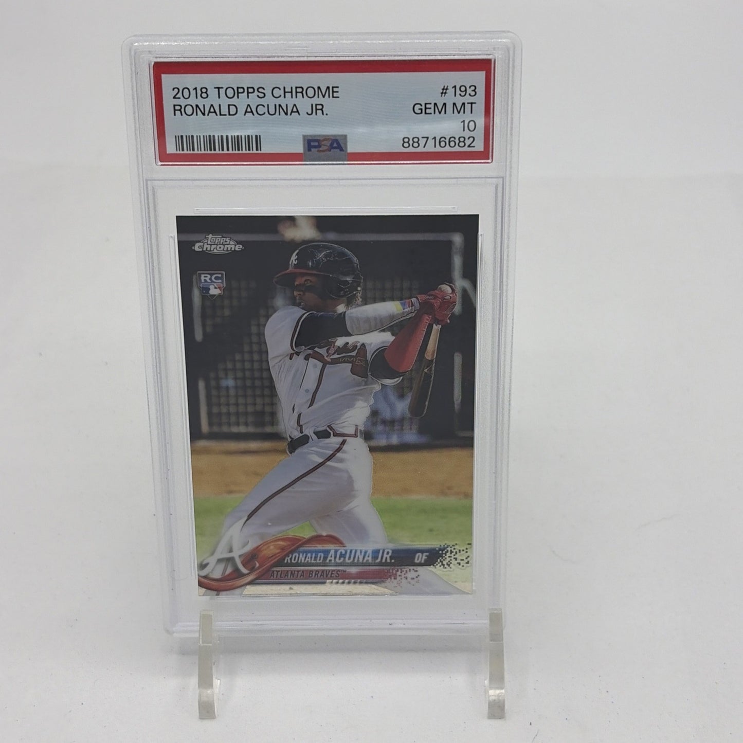 2018 Topps Chrome - Ronald Acuña Jr. #193  (RC)  PSA 10