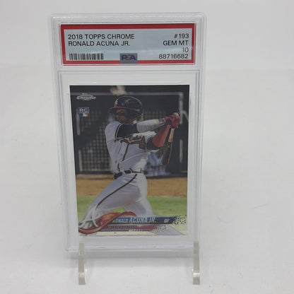2018 Topps Chrome - Ronald Acuña Jr. #193  (RC)  PSA 10