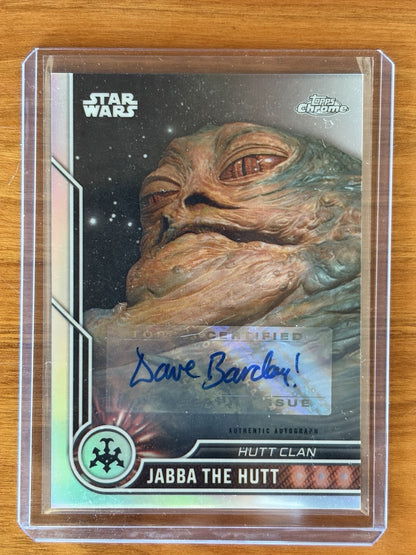 2023 Topps Chrome Star Wars #45 Jabba the Hutt David Barclay Refractor Autograph