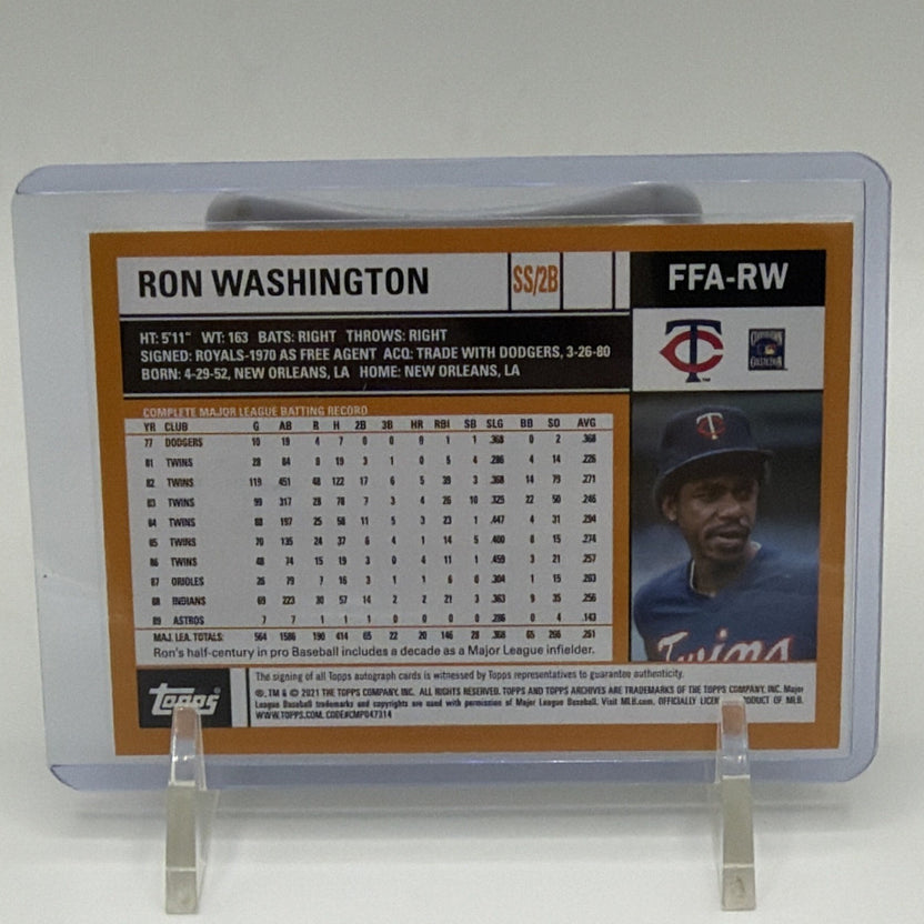Topps 2021 Archives Fan Favorite Autographs Ron Washington Auto #FFA-RW