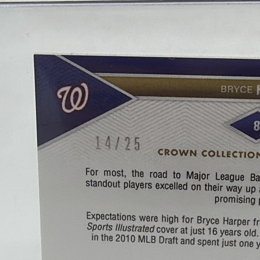 2022 Topps x Bobby Witt Jr. Crown Collection Game Relic Bryce Harper #8 14/25
