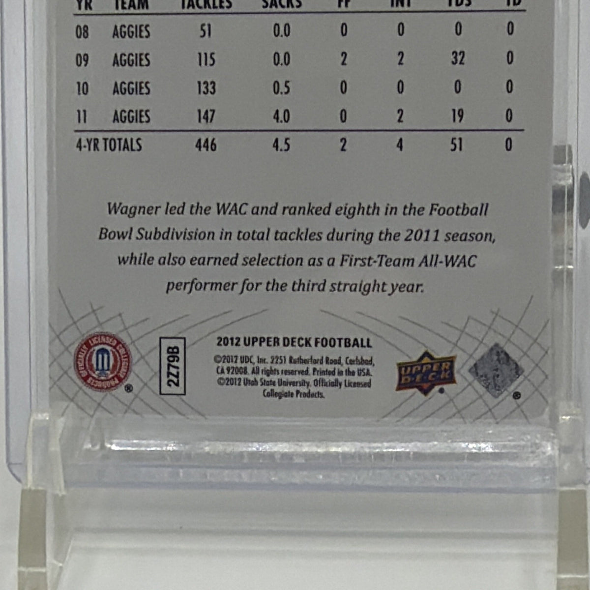 Upper Deck 2012 Star Rookies Bobby Wagner #101 Rookie Utah State Aggies Card
