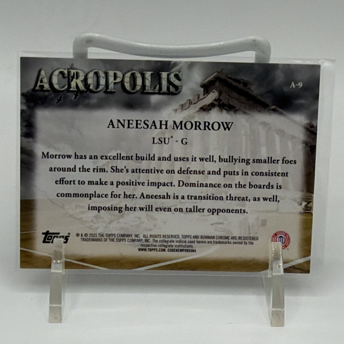 Topps 2024-25 Bowman U Chrome Aneesah Morrow Acropolis A-9 Orange 24/25 (RC)