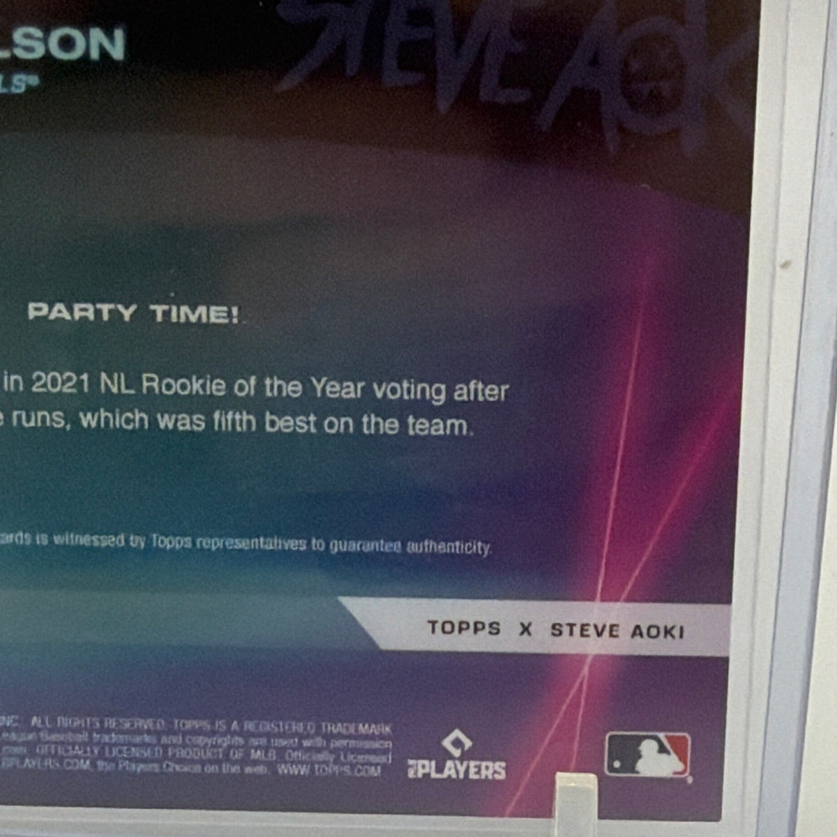 Topps 2022 X Steve Aoki Wave 1 Dylan Carlson Auto 95/99 #46A Cardinals