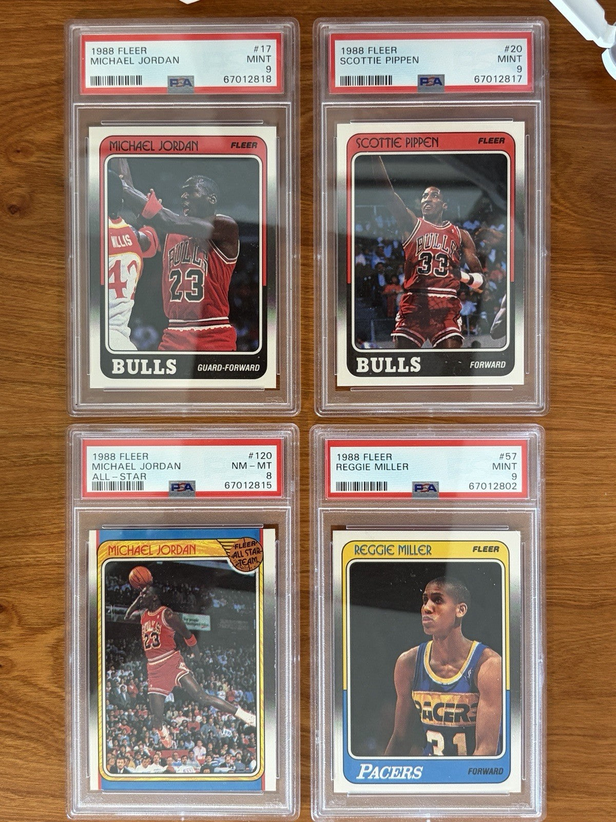 1988 Fleet Basketball Complete Set And Stickers PSA 9 Jordan, Miller, Pippen