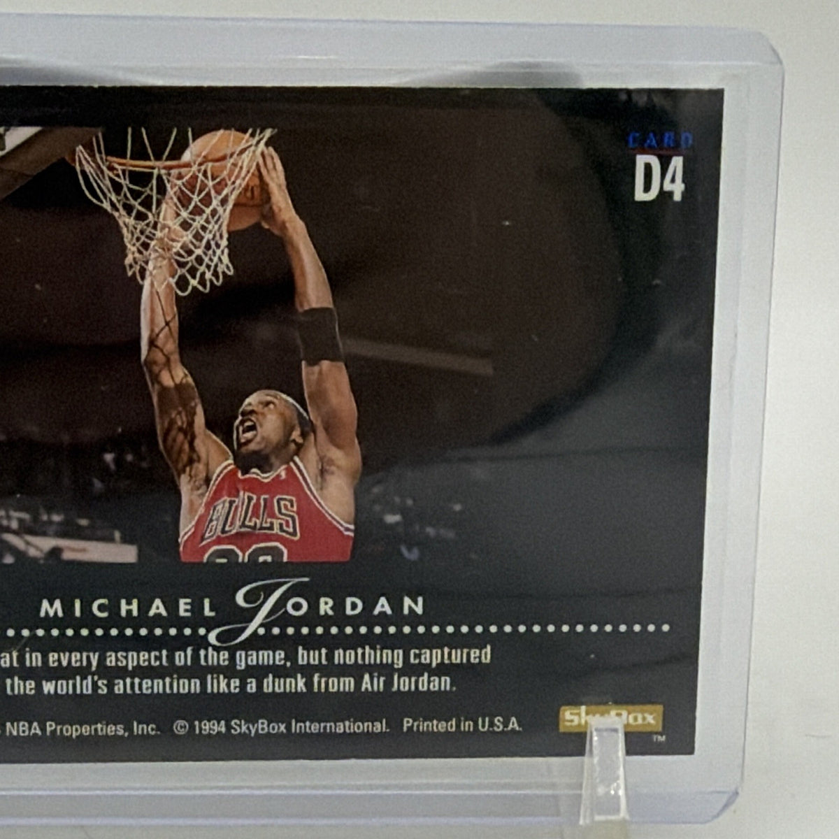 SkyBox 1993-94 SkyBox Premium Dynamic Dunks Michael Jordan #D4 Bulls Insert