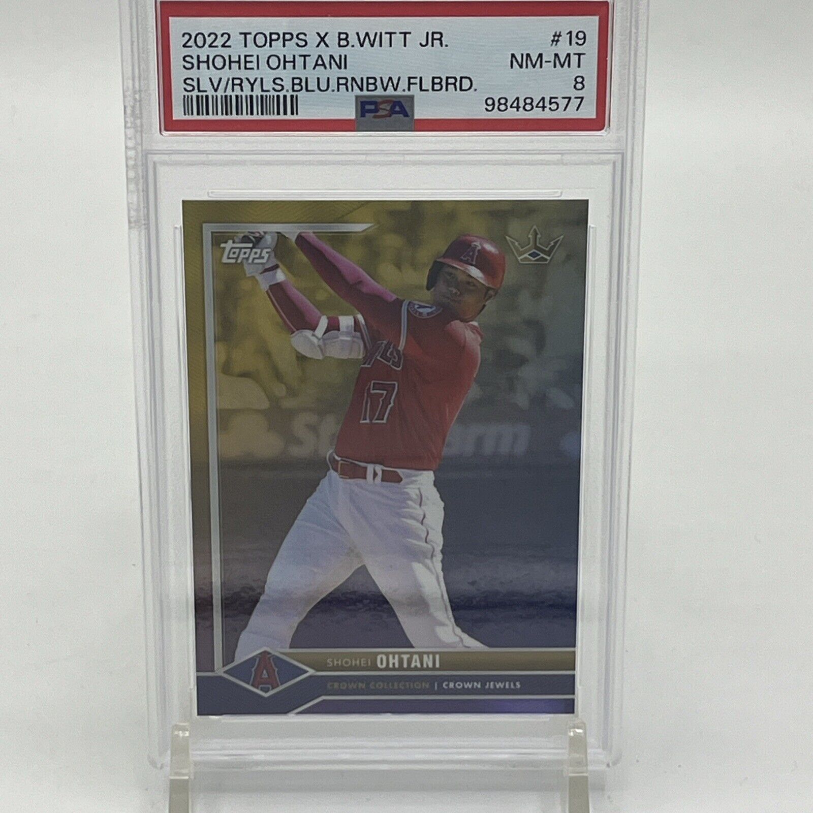 Shohei Ohtani 2022 Topps X Bobby Witt Jr Crown Collection #19 PSA 10 POP 22 MVP!