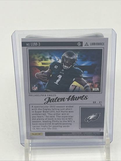 2023 Panini Luminance - #54 Jalen Hurts 1 of 1 Case Hit - Product Hit. Mint. 