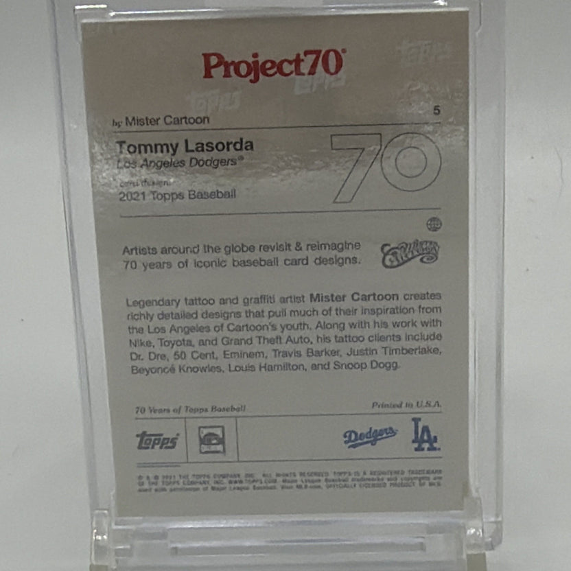 Topps 2021 Project 70 Tommy Lasorda #5 Los Angeles Dodgers Baseball Card