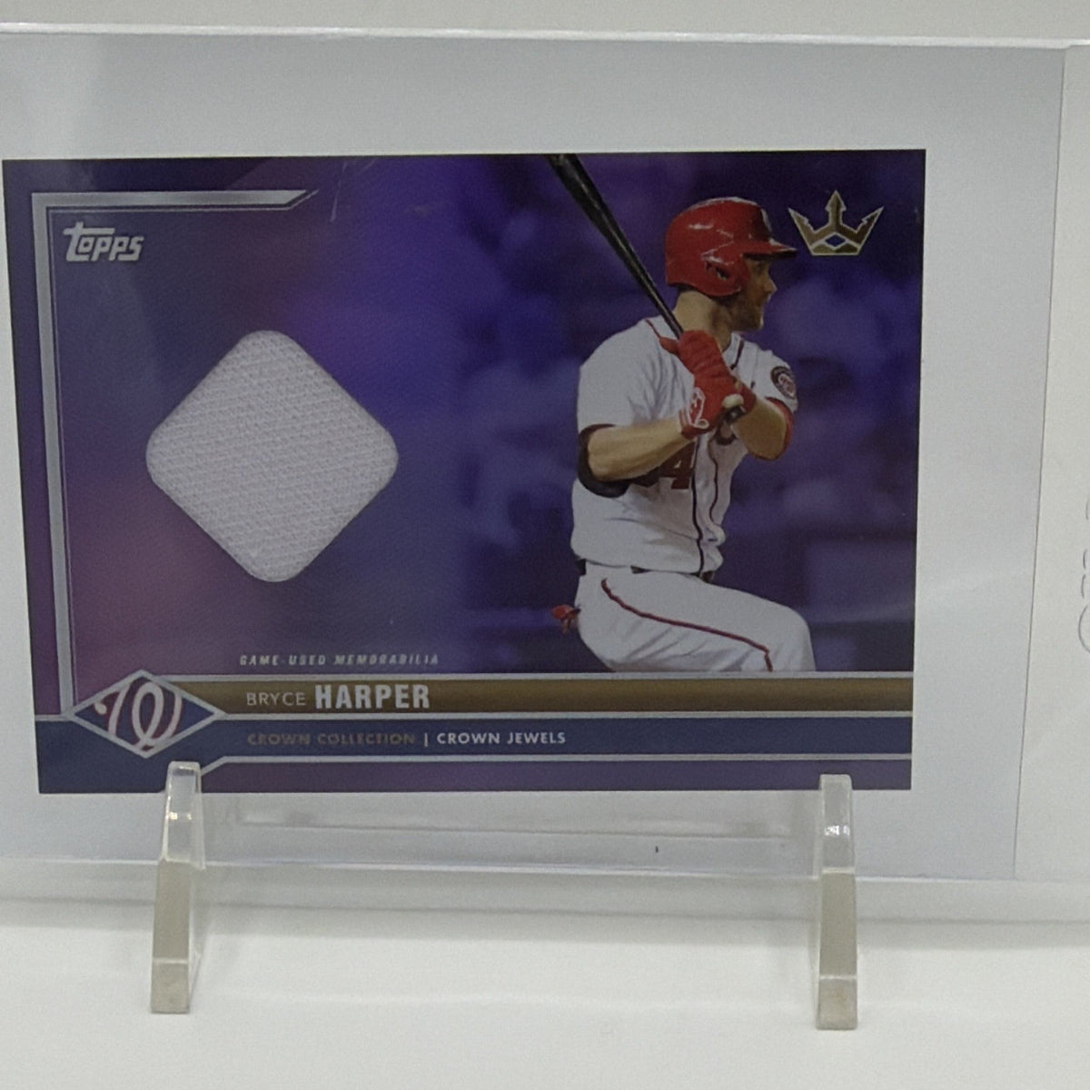 2022 Topps x Bobby Witt Jr. Crown Collection Game Relic Bryce Harper #8 14/25