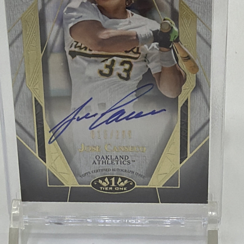 Topps 2022 Tier One Jose Canseco Tier One Talent Auto #T1TA-JC 015/299