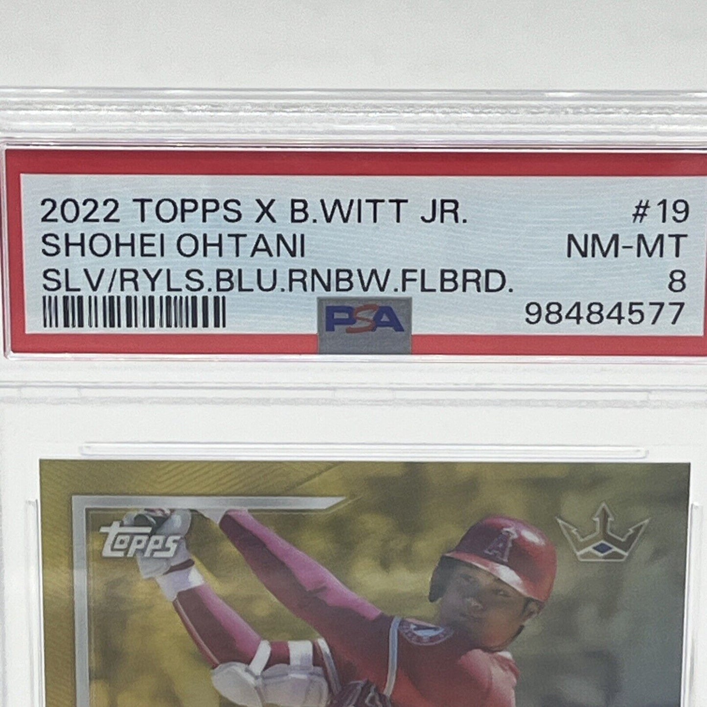 Shohei Ohtani 2022 Topps X Bobby Witt Jr Crown Collection #19 PSA 10 POP 22 MVP!