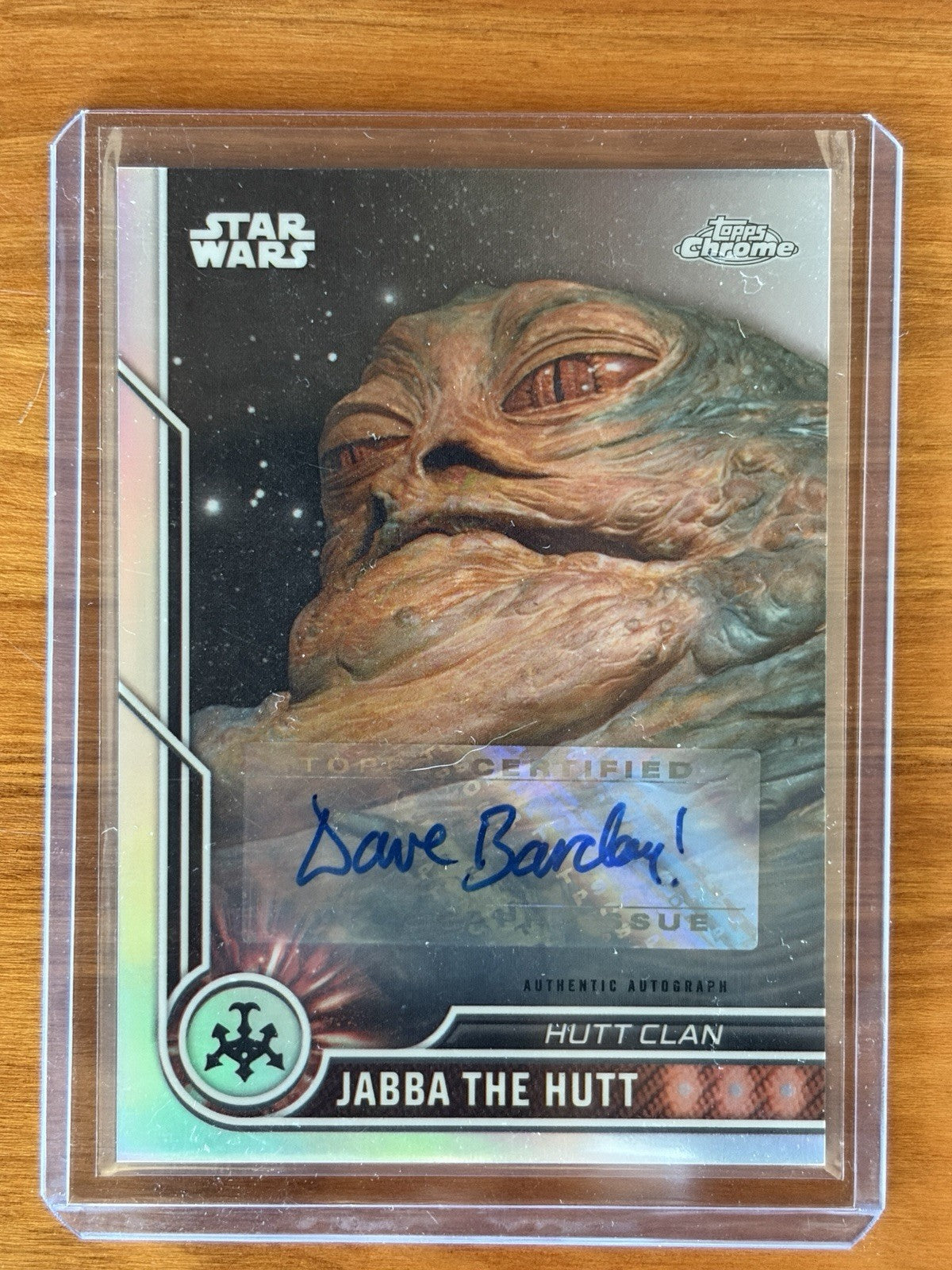 2023 Topps Chrome Star Wars #45 Jabba the Hutt David Barclay Refractor Autograph