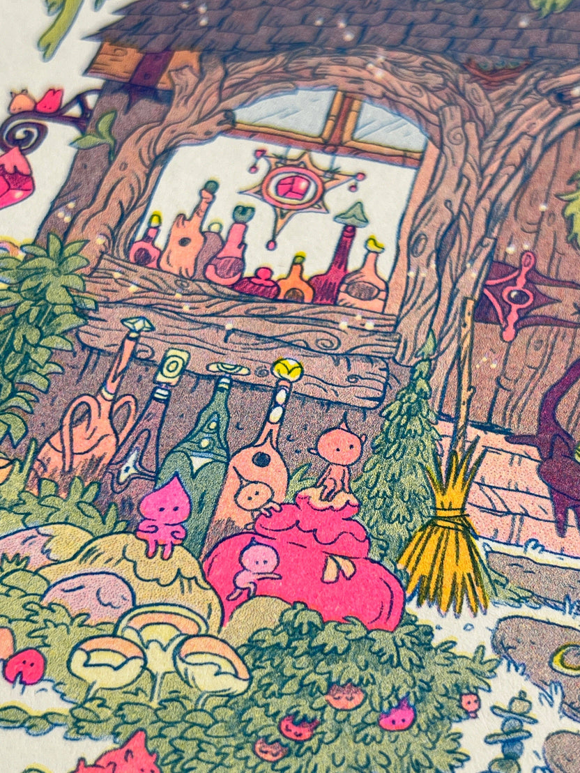 Little Witch House Riso Print by Natalie Andrewson