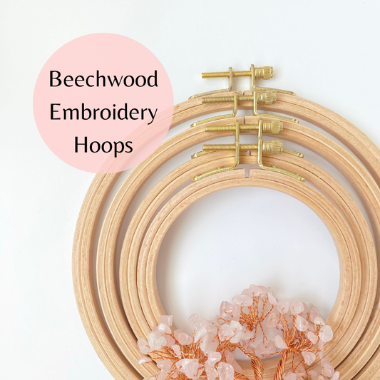 6 inch embroidery hoop, beechwood cross stitch hoop, wooden embroidery frame, classic stitch hoop, 6" hoop for needlepoint, brass screw embroidery hoop, polished beechwood hoop, hoop for cross-stitch and display, premium embroidery tools, embroidery hoop frame