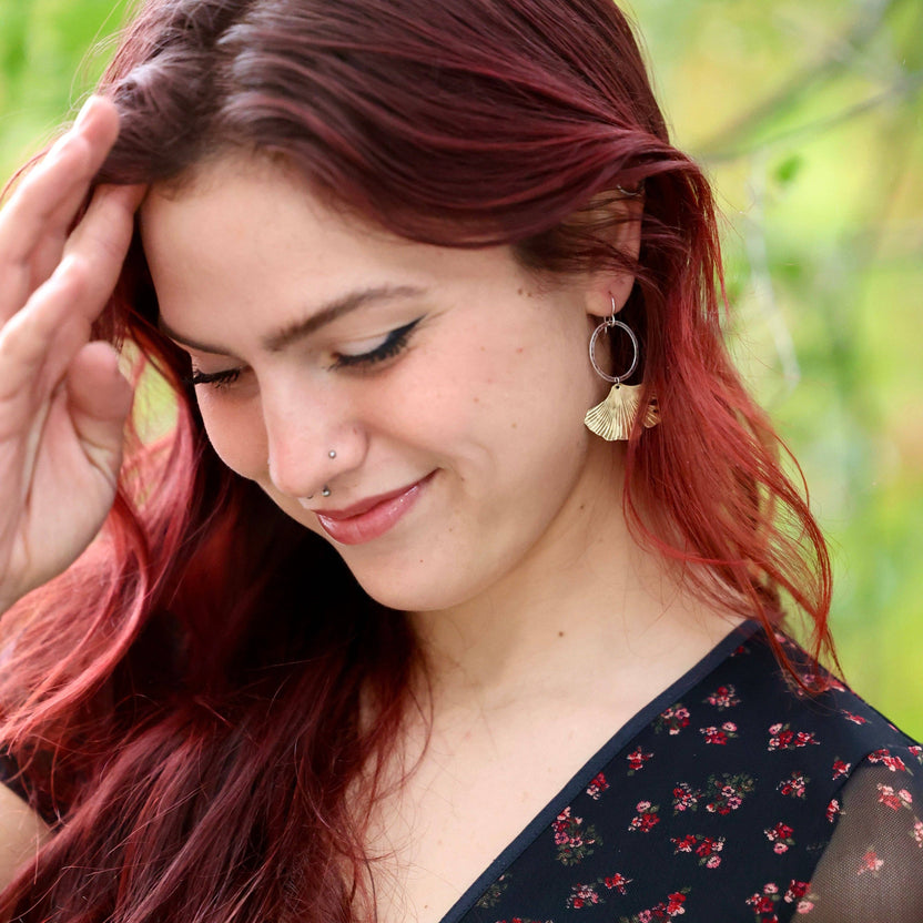 Handmade Ginkgo Earrings | Fluff Hardware