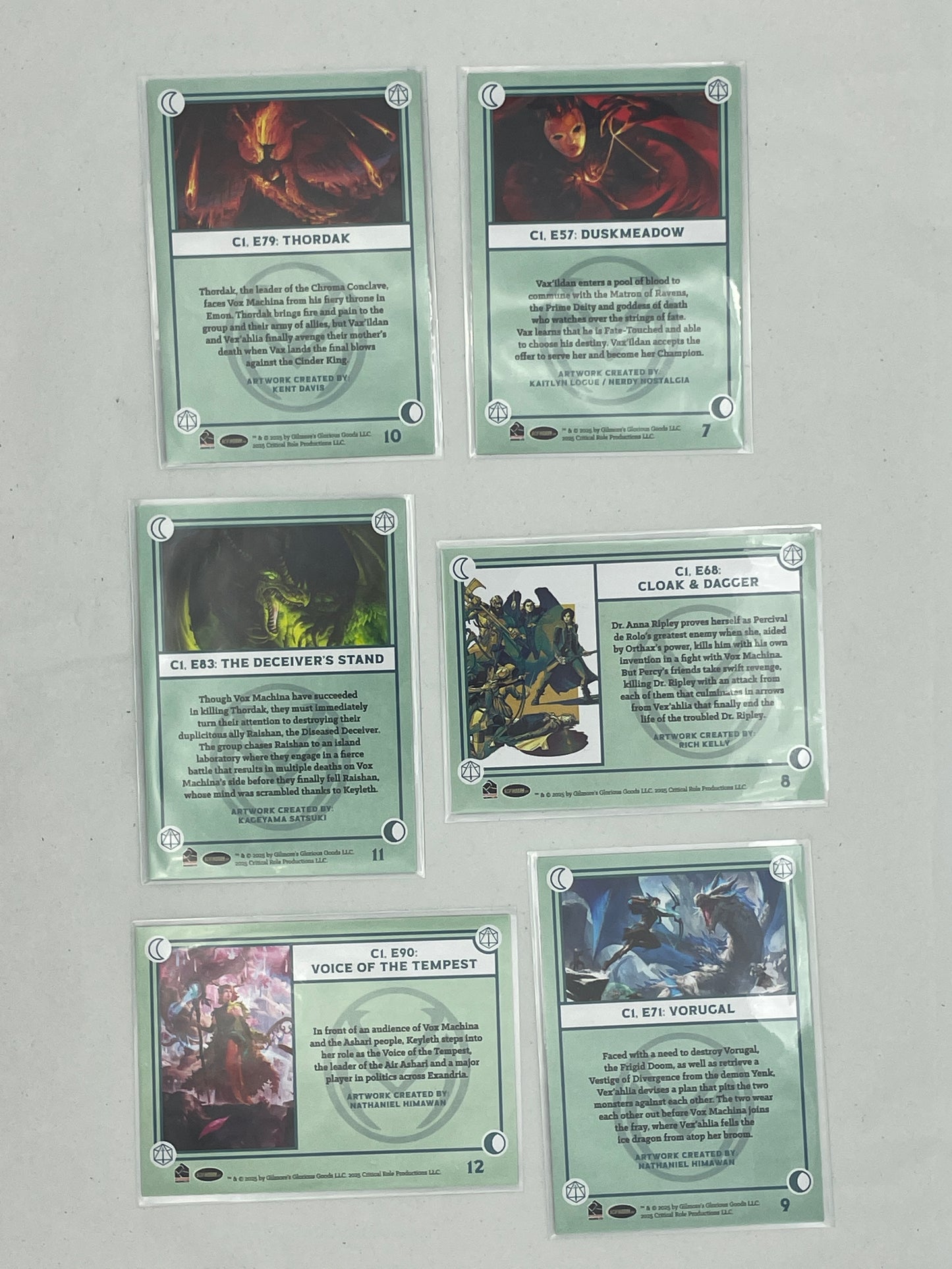 Critical Role 10th Anniversary Trading Cards, Full Base-Card Set