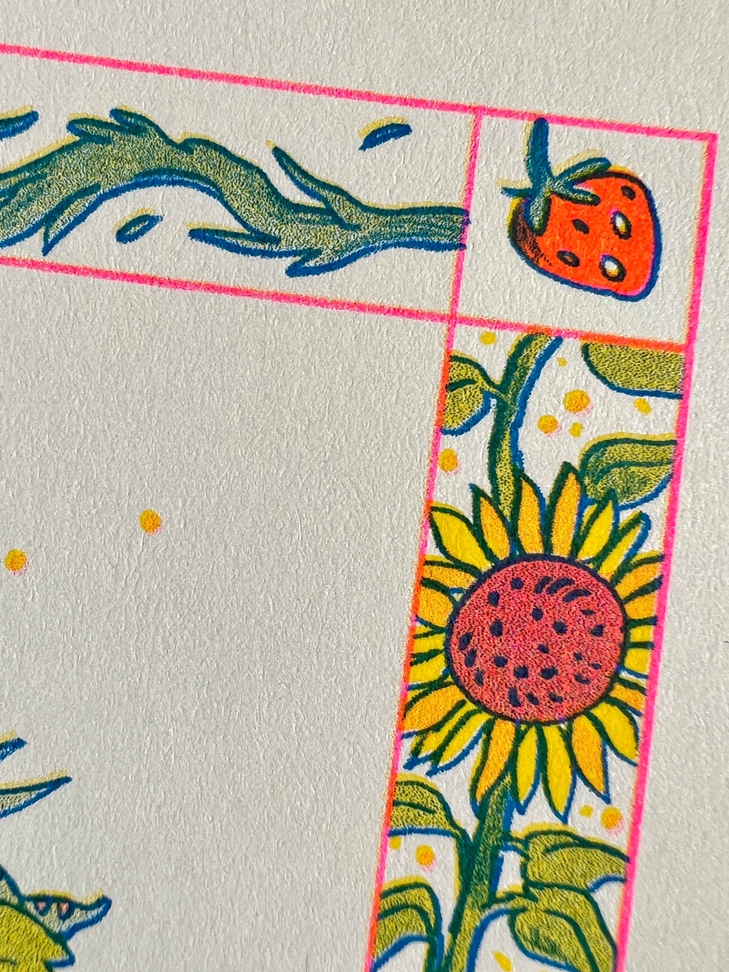 Sunflower Fairy Riso Print, Natalie Andrewson
