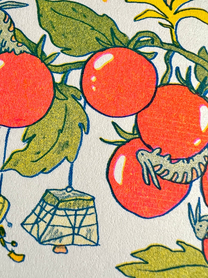 Sunflower Fairy Riso Print, Natalie Andrewson