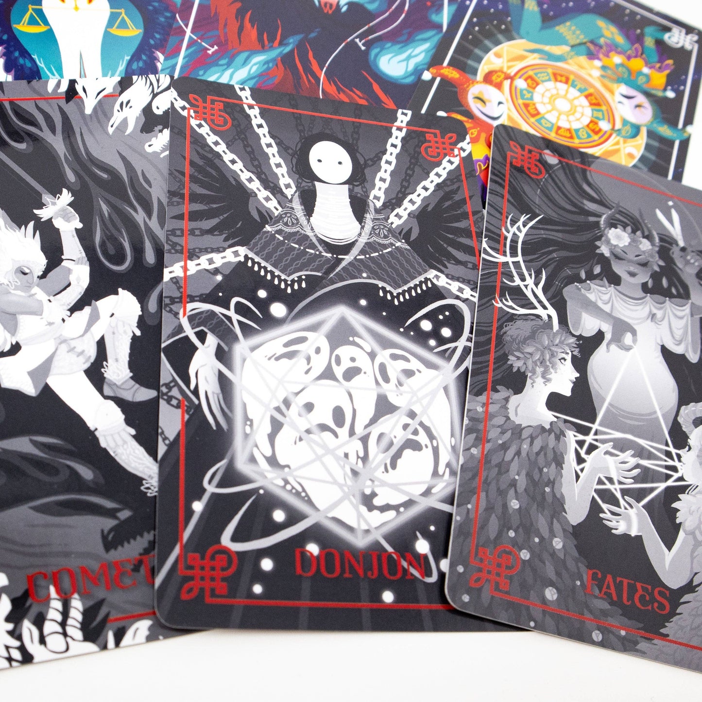 fablemakers deck of many things, oracle deck dnd, yoshi yoshitani artwork, hit point press deck, expanded deck of many things, 5e magic item deck, overworld underworld deck, dnd fate deck, divination style oracle for 5e, beautifully illustrated tarot style deck, dnd accessory cards, rogue & rye tabletop collection, symbolism interpretation deck, non-foil oracle deck