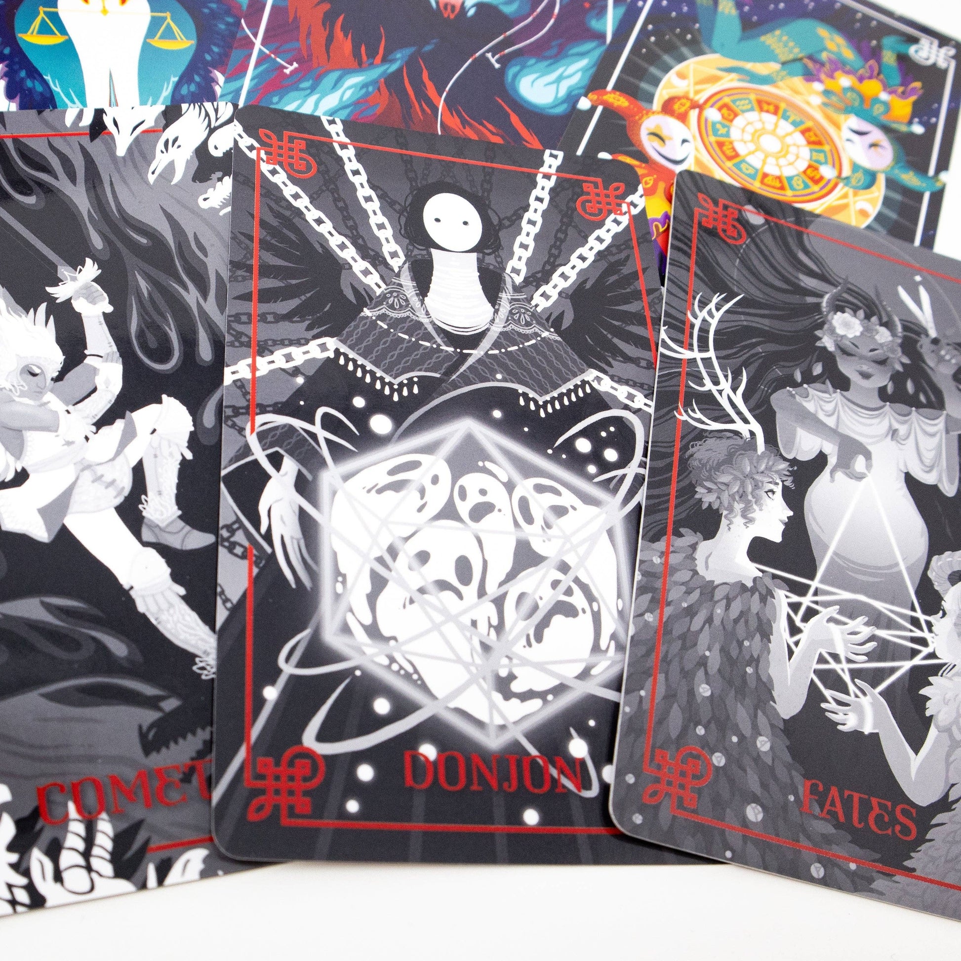 fablemakers deck of many things, oracle deck dnd, yoshi yoshitani artwork, hit point press deck, expanded deck of many things, 5e magic item deck, overworld underworld deck, dnd fate deck, divination style oracle for 5e, beautifully illustrated tarot style deck, dnd accessory cards, rogue & rye tabletop collection, symbolism interpretation deck, non-foil oracle deck