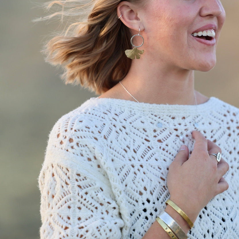Handmade Ginkgo Earrings | Fluff Hardware