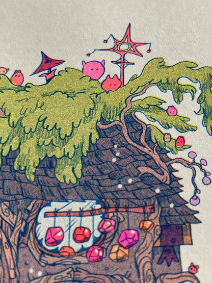 Little Witch House Riso Print, Natalie Andrewson