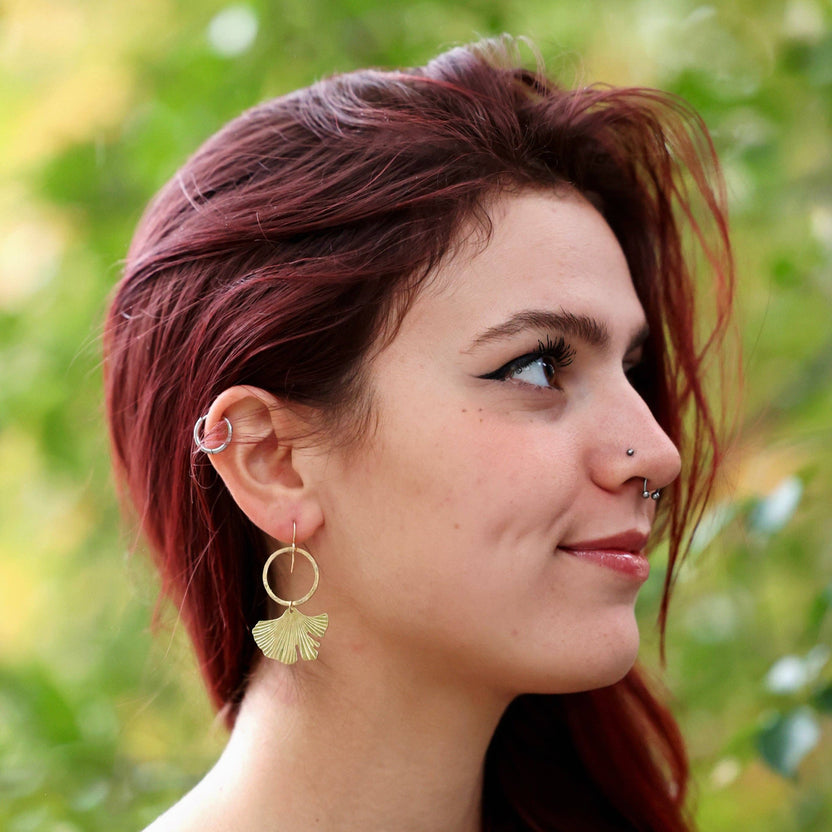 Handmade Ginkgo Earrings | Fluff Hardware