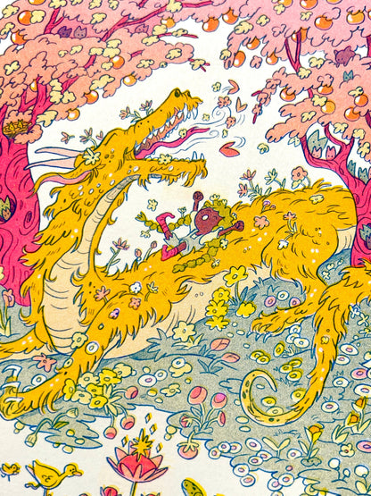 Spring Dragon Riso Print, Natalie Andrewson