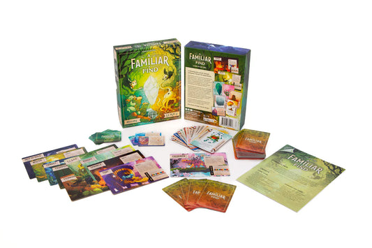 A Familiar Find fast-paced strategy card game set in Exandria featuring adorable familiars from Critical Role campaigns and magical ingredient collecting gameplay.  Beutiful, charming, adorable art.