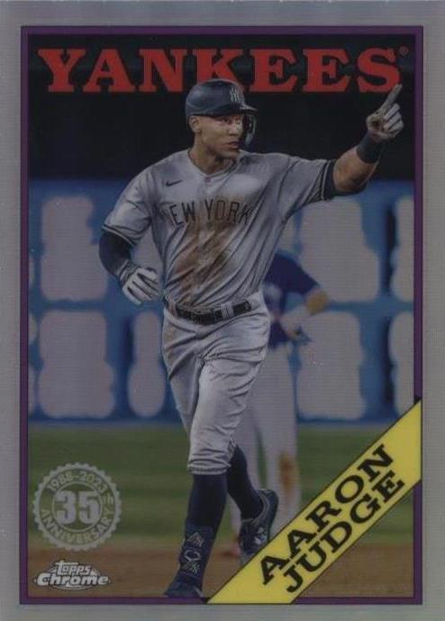 Reference image of Aaron Judge 2023 Topps Chrome 1988 Topps Baseball insert #88BC-1