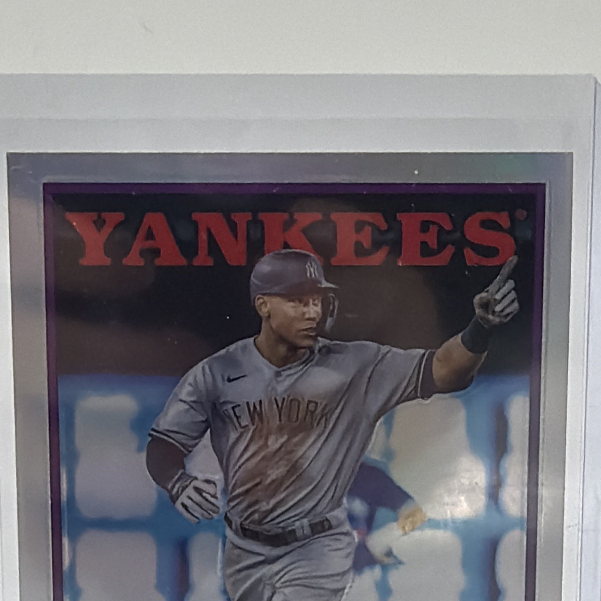 Close-up of Aaron Judge 2023 Topps Chrome 1988 Topps Baseball insert #88BC-1