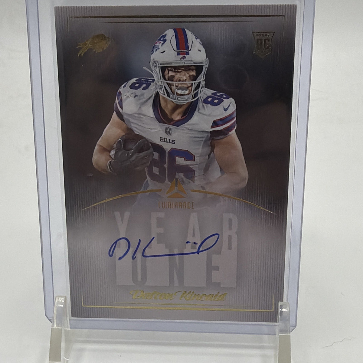 Front view of Dalton Kincaid 2023 Luminance Year One Signatures rookie autograph card
