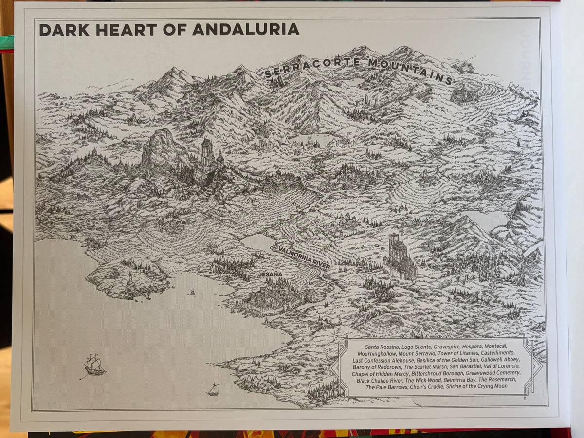 Dark Heart of Andaluria among other campaign maps included in the Daggerheart Hope & Fear Deluxe Edition.