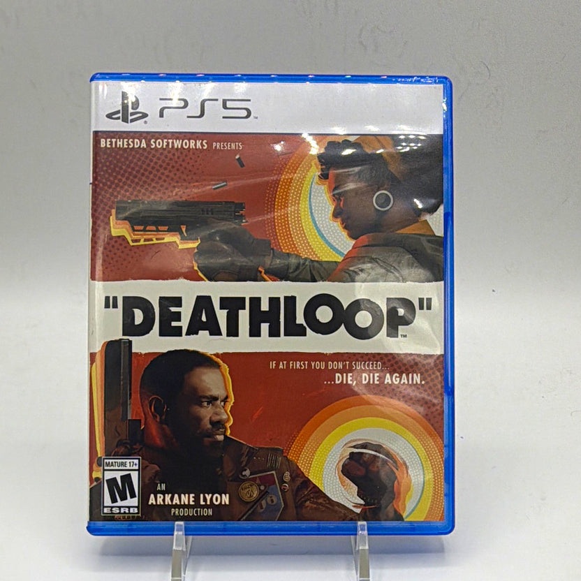 Front of Deathloop game case for Sony PlayStation 5