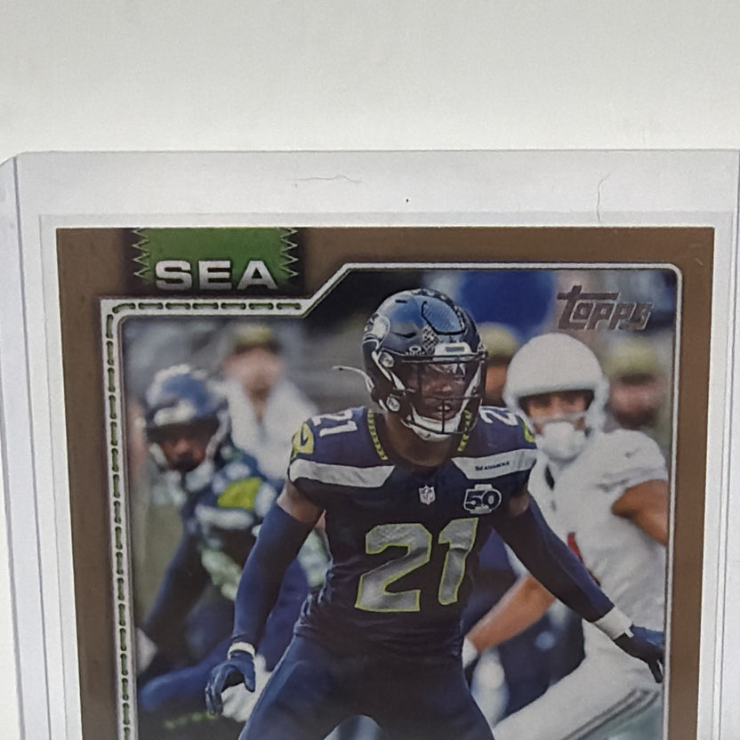 Front detail of Devon Witherspoon 2026 Topps Gold parallel #179 for the Seattle Seahawks