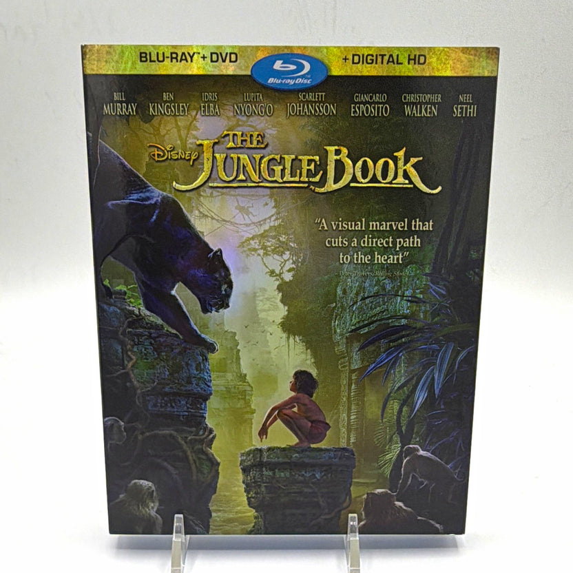 Front of Disney The Jungle Book 2016 Blu-ray, DVD and Digital HD combo pack with slipcover