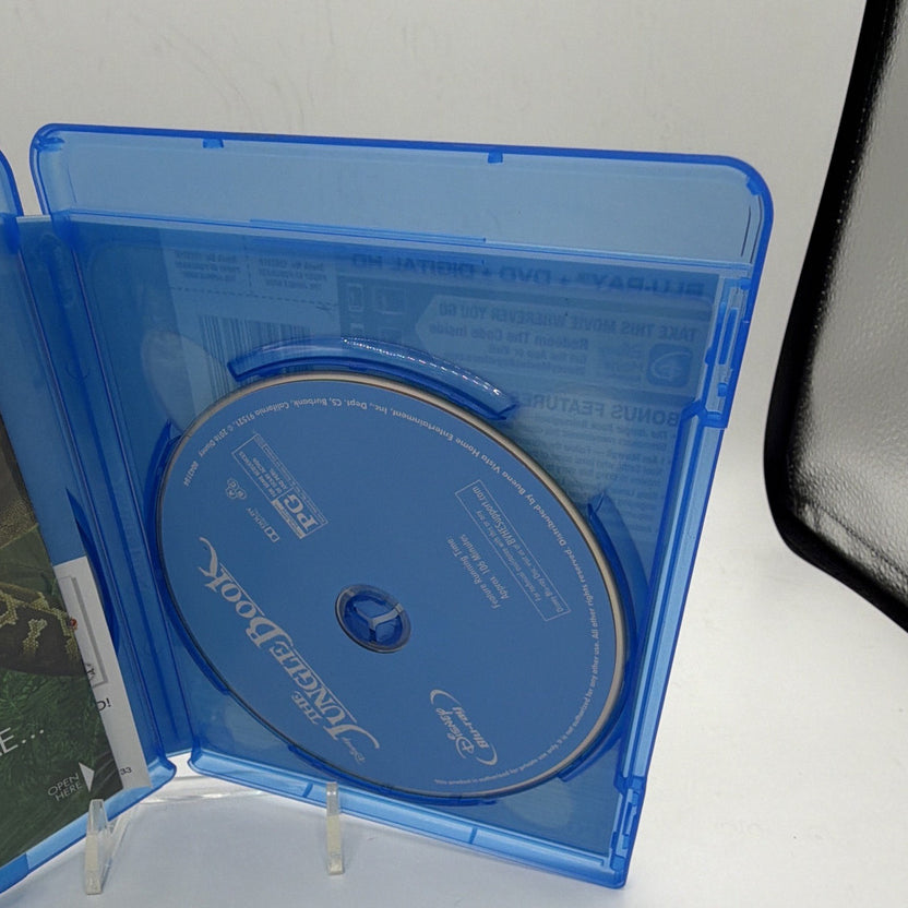 Open Disney The Jungle Book Blu-ray and DVD case with pictured inserts