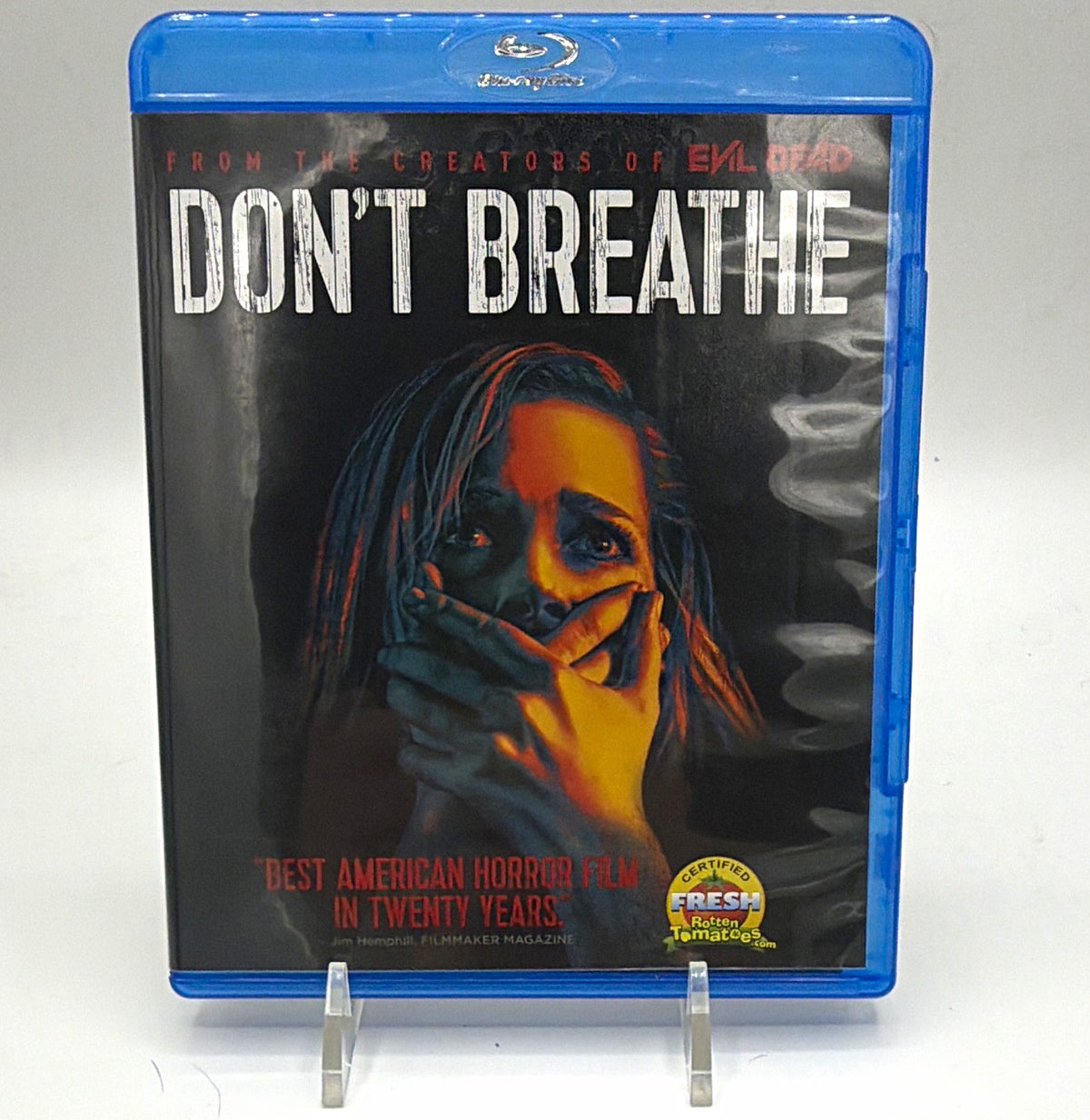 Front of pre-owned Don't Breathe 2016 horror film Blu-ray