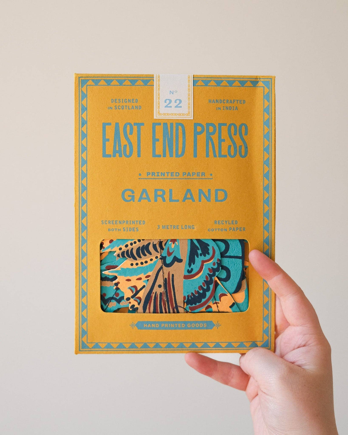 East End Press Moths Sewn Garland in illustrated packaging