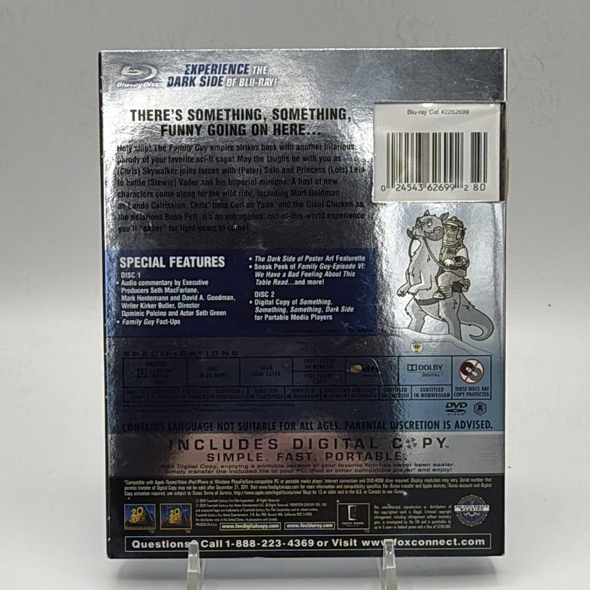 Back of Family Guy Something, Something, Something, Dark Side Blu-ray case