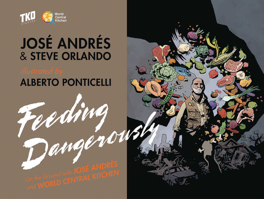 Feeding Dangerously graphic novel
Jose Andres World Central Kitchen book
Mike Mignola exclusive cover comic
TKO Studios limited edition comic
graphic nonfiction humanitarian book
Steve Orlando Alberto Ponticelli comic
collectible graphic novels preowned
World Central Kitchen illustrated book
