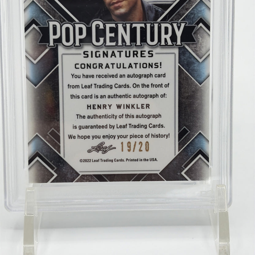 Close-up of the back of the card highlighting the limited edition serial number 19 of 20.