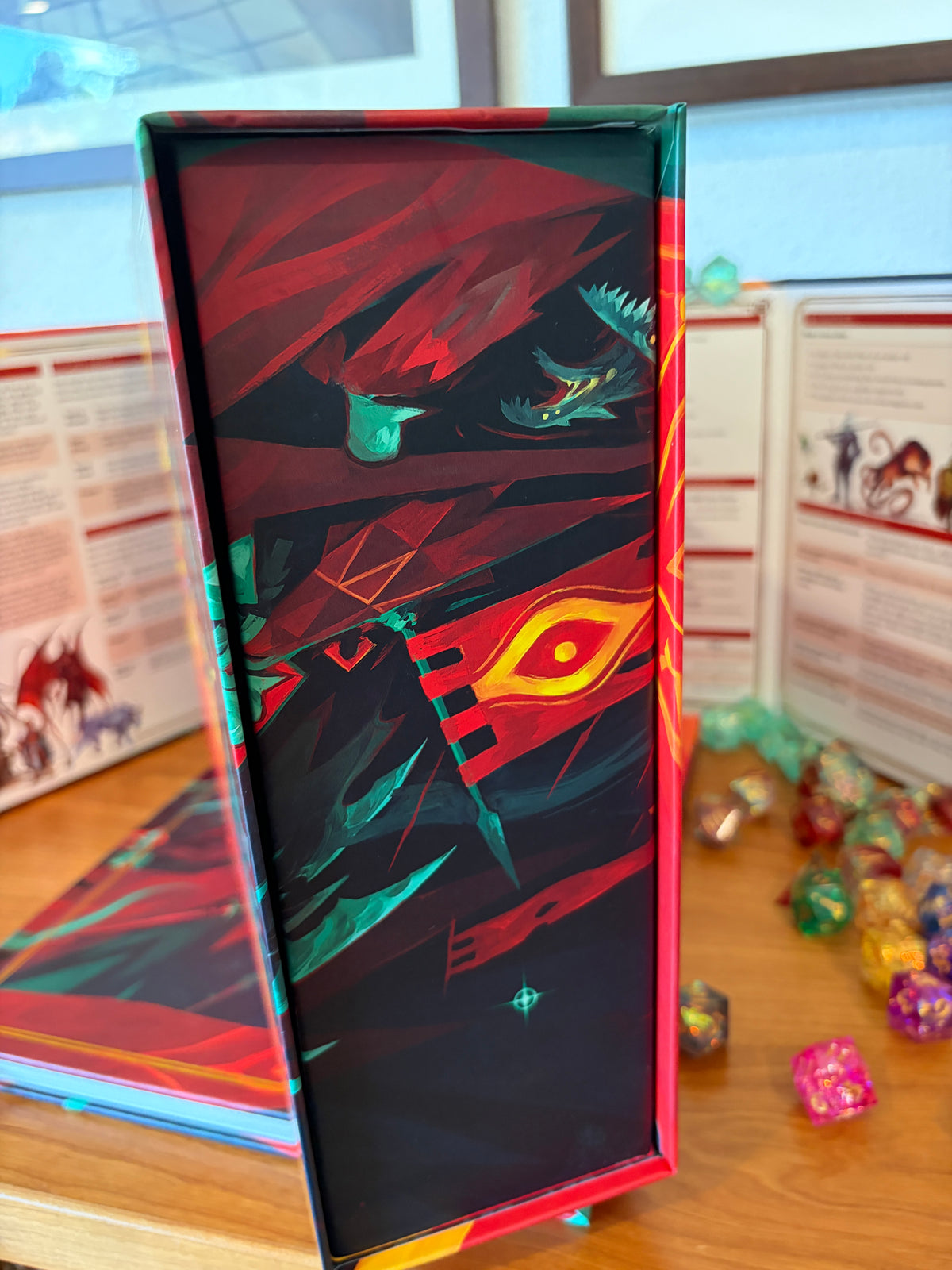 Side panel artwork from the Daggerheart Hope & Fear Deluxe Edition collector's box.