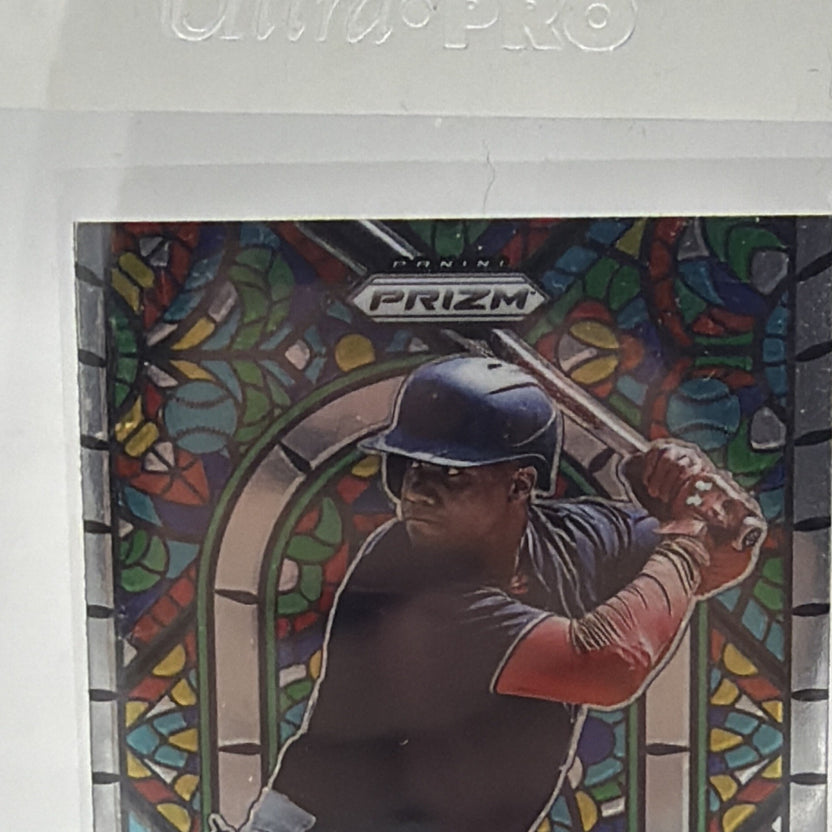 Close-up of Juan Soto 2022 Panini Prizm Stained Glass #SG-2
