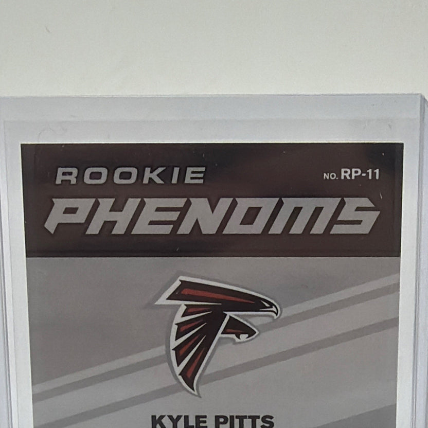 Back detail of Kyle Pitts Rookie Phenoms #RP-11 identifying the Atlanta Falcons rookie