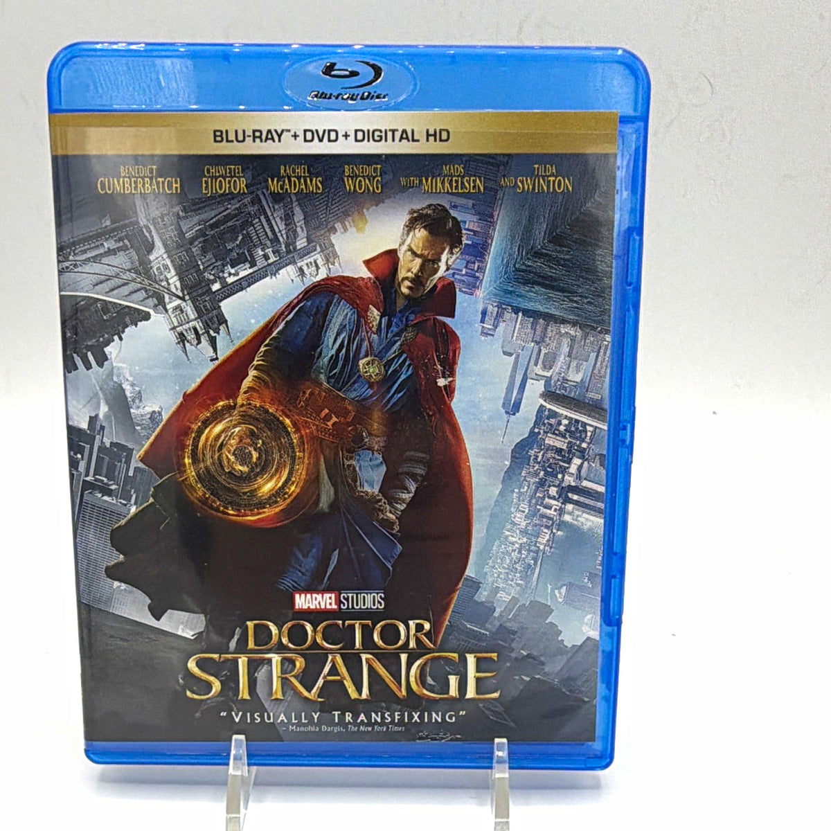 Front of Marvel Studios Doctor Strange 2016 Blu-ray, DVD and Digital HD edition starring Benedict Cumberbatch