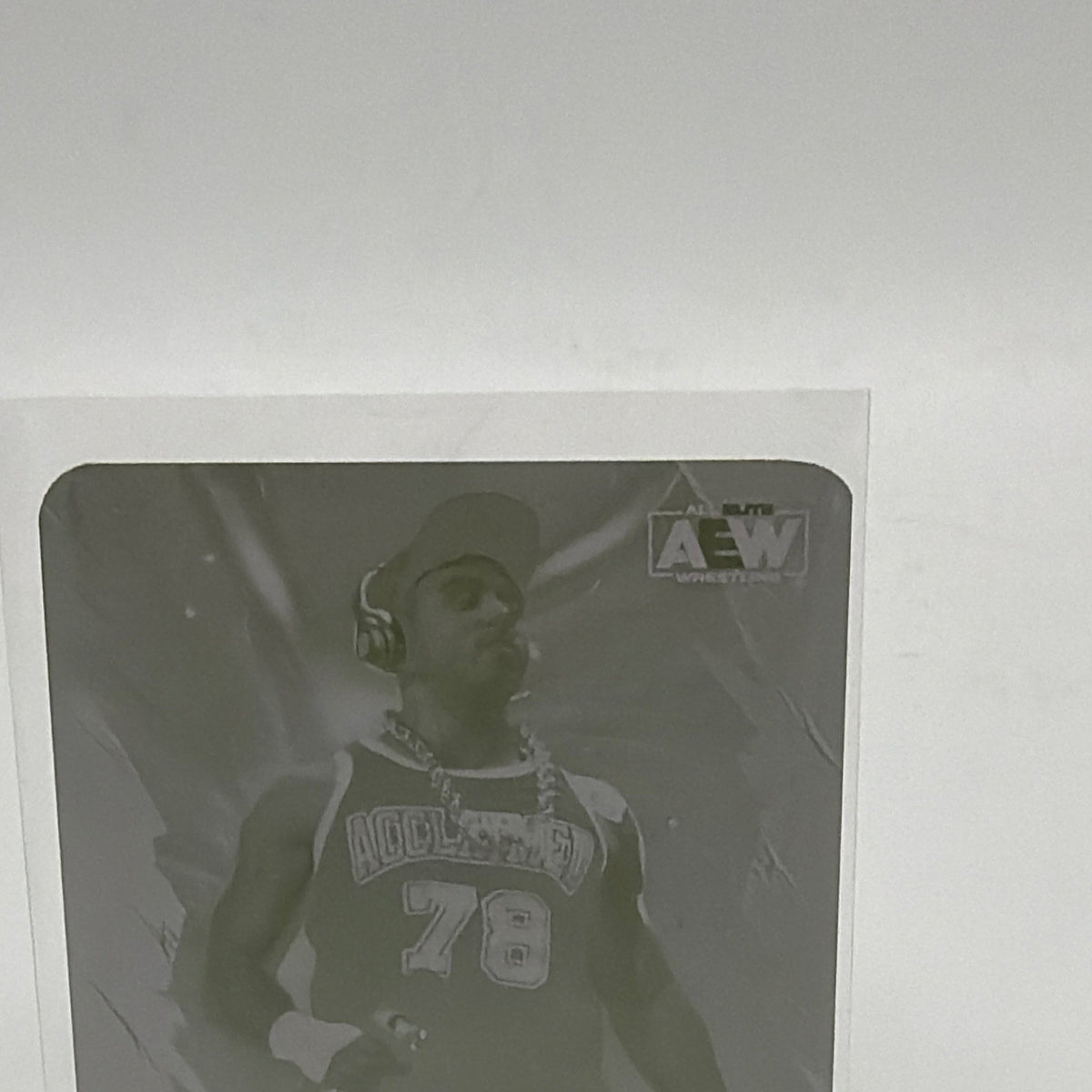 Front view of Max Caster #44 Yellow Printing Plate 1/1 from 2022 SkyBox Metal Universe AEW